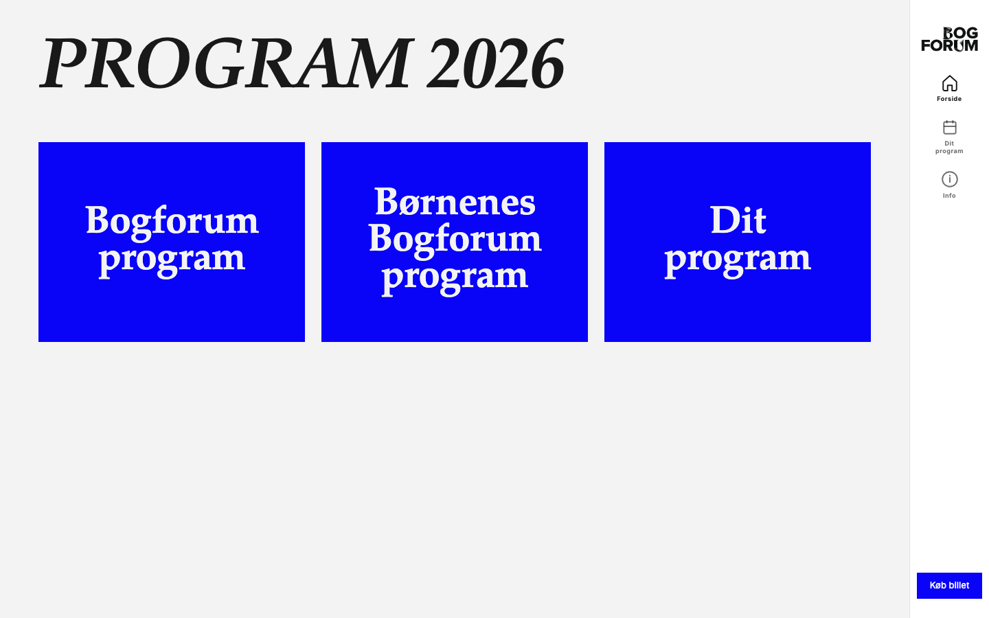 Et kæmpestort program — skærmbillede